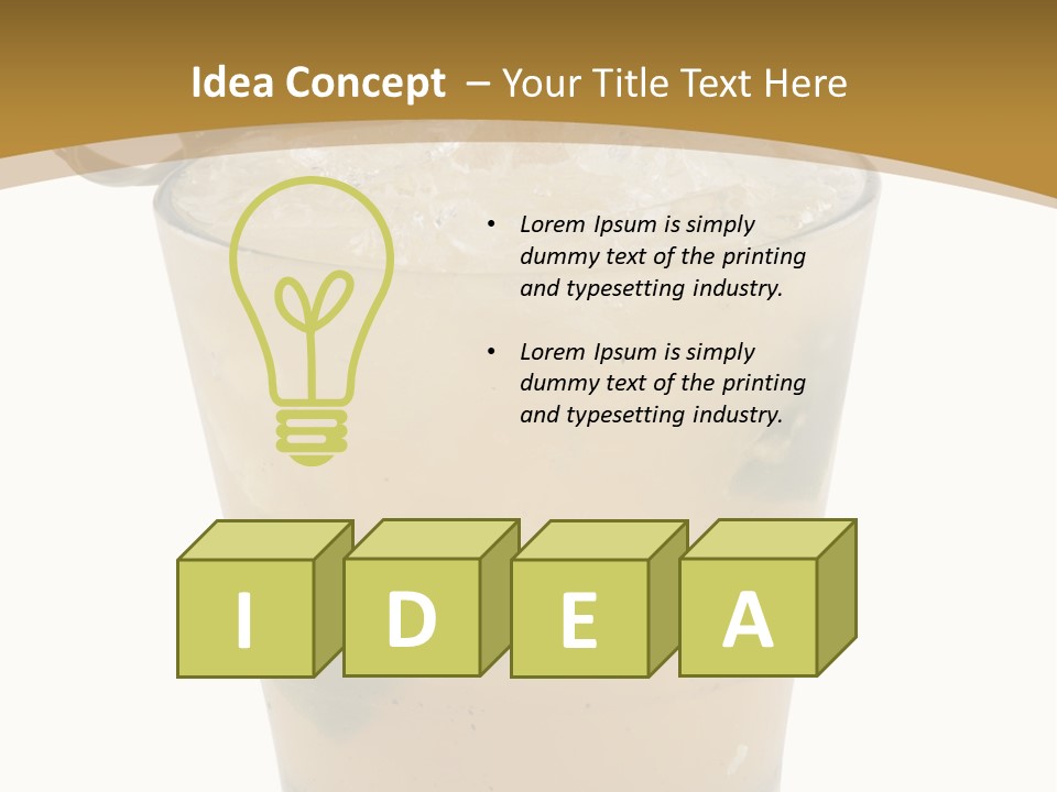 A Drink With A Garnish Garnish Garnish Garnish PowerPoint Template