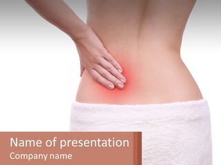 A Woman's Butt With A Red Spot On It PowerPoint Template