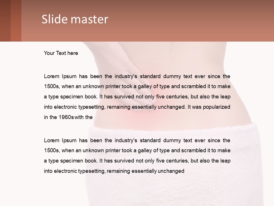 A Woman's Butt With A Red Spot On It PowerPoint Template