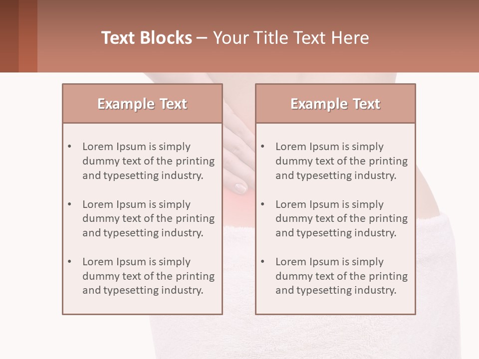 A Woman's Butt With A Red Spot On It PowerPoint Template