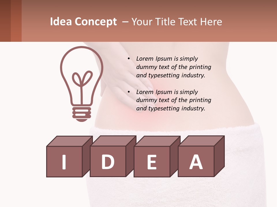 A Woman's Butt With A Red Spot On It PowerPoint Template