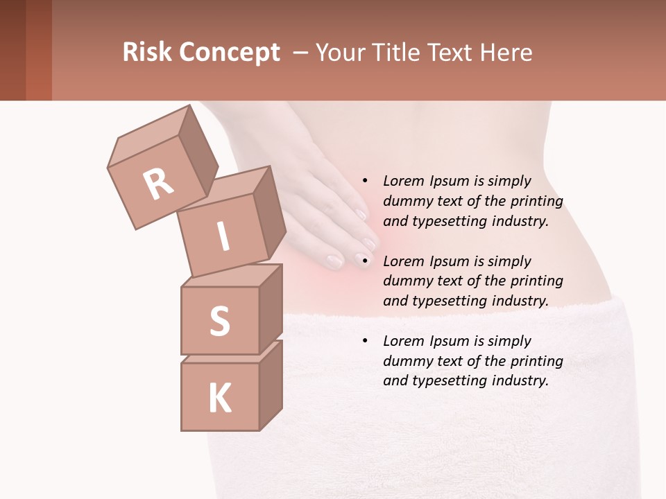 A Woman's Butt With A Red Spot On It PowerPoint Template