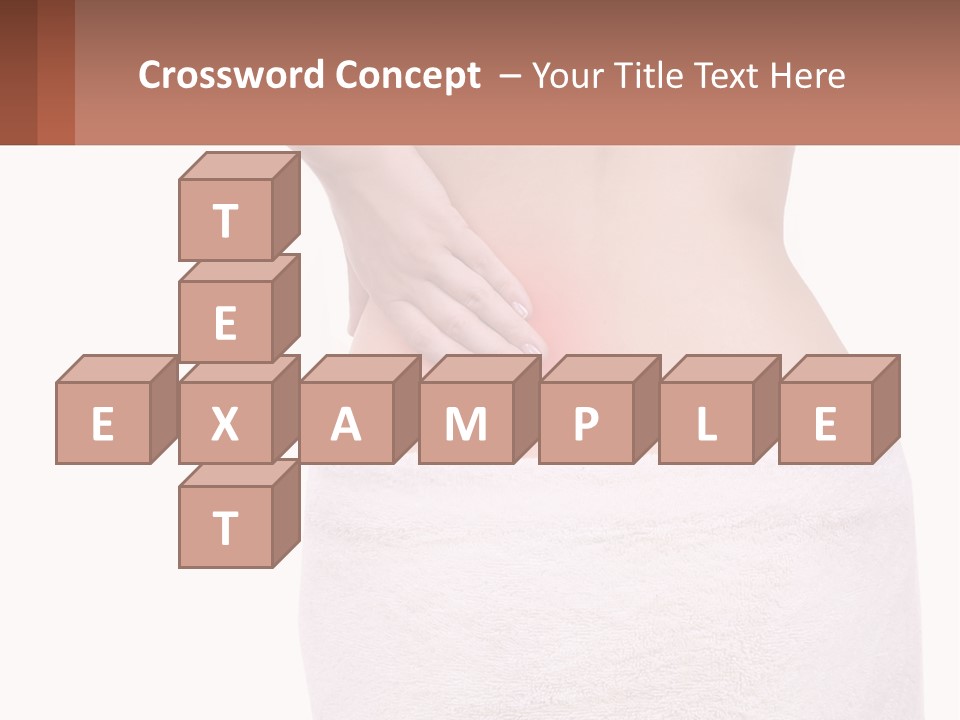 A Woman's Butt With A Red Spot On It PowerPoint Template