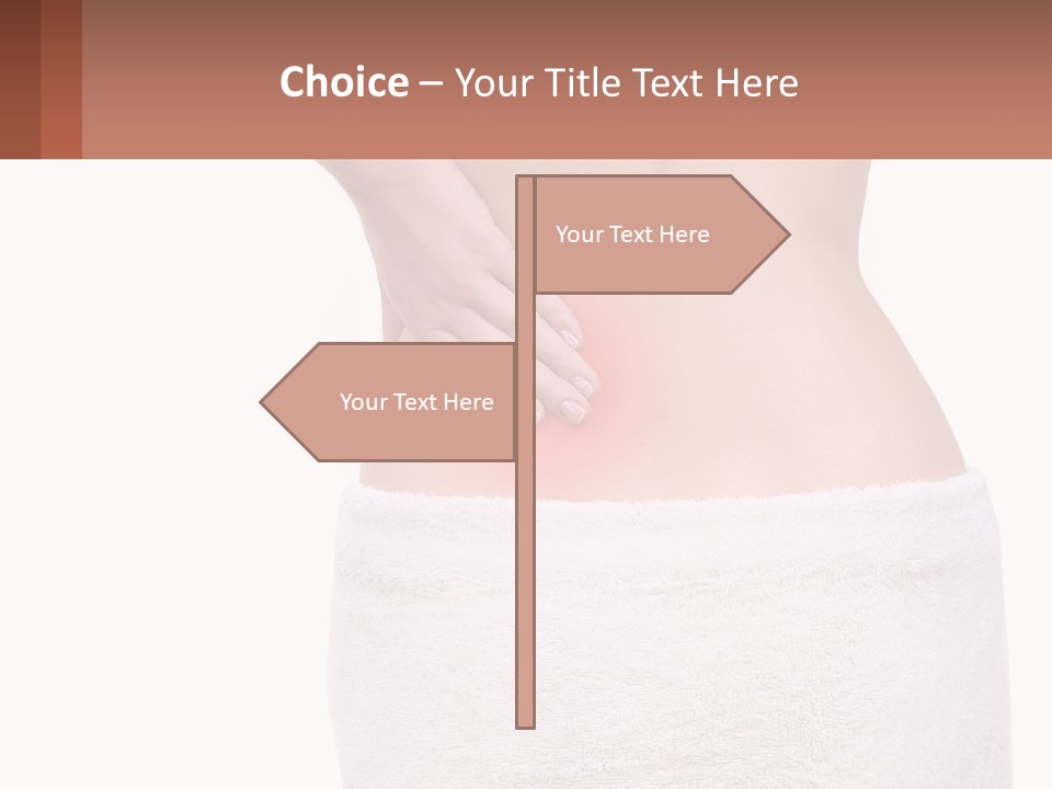 A Woman's Butt With A Red Spot On It PowerPoint Template