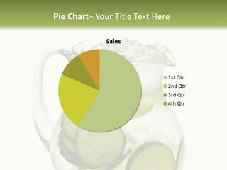 A Pitcher Filled With Cucumber And Lemon Slices PowerPoint Template