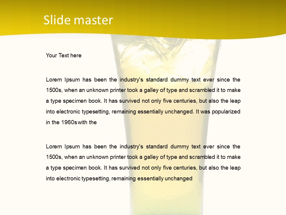 A Drink With A Cherry On Top Of It PowerPoint Template