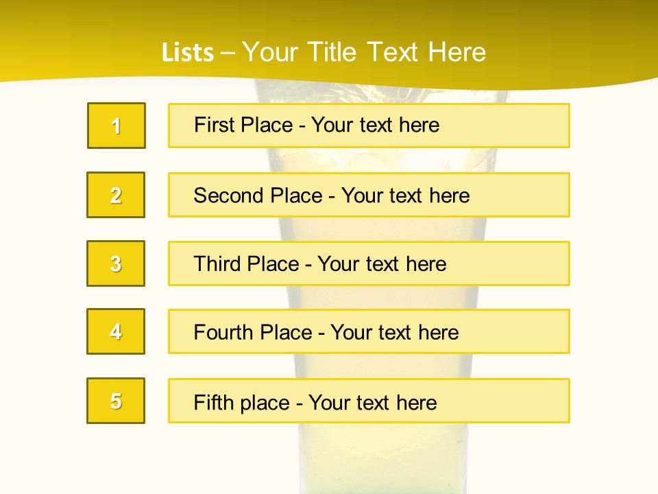 A Drink With A Cherry On Top Of It PowerPoint Template