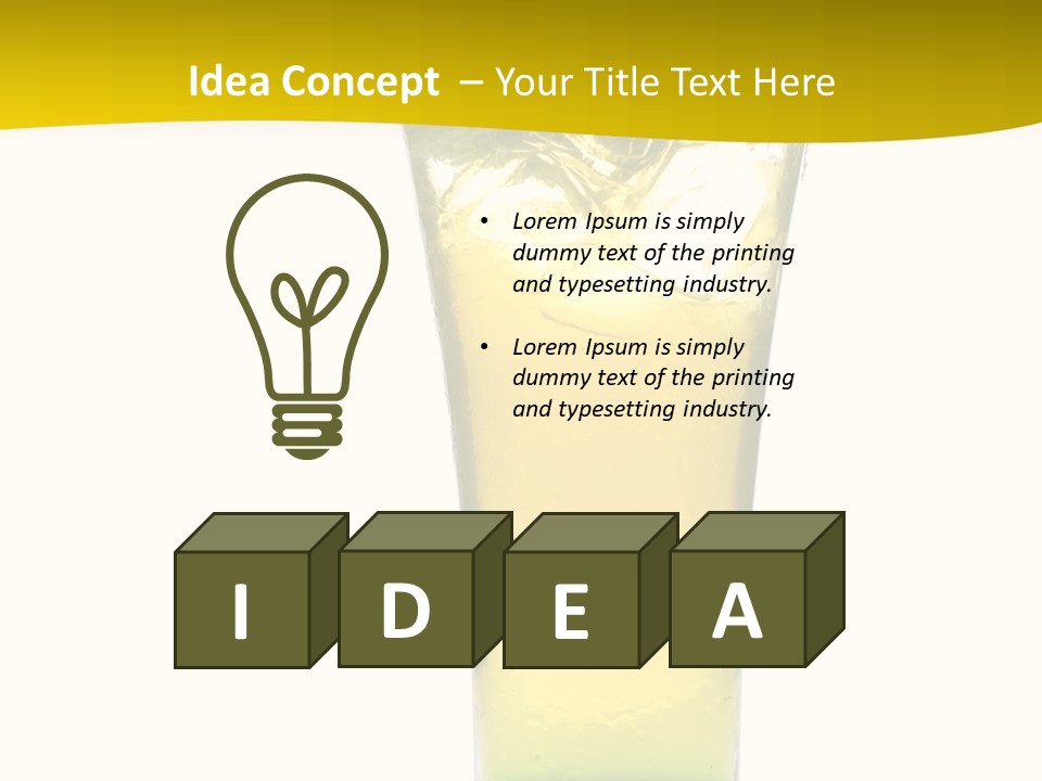 A Drink With A Cherry On Top Of It PowerPoint Template