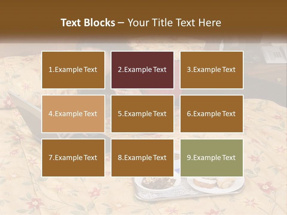 A Woman Laying On A Bed With A Laptop And A Glass Of Orange Juice PowerPoint Template