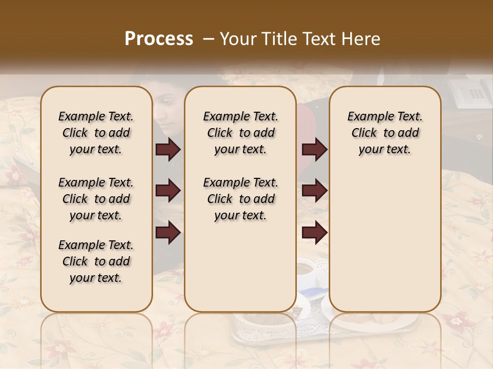 A Woman Laying On A Bed With A Laptop And A Glass Of Orange Juice PowerPoint Template