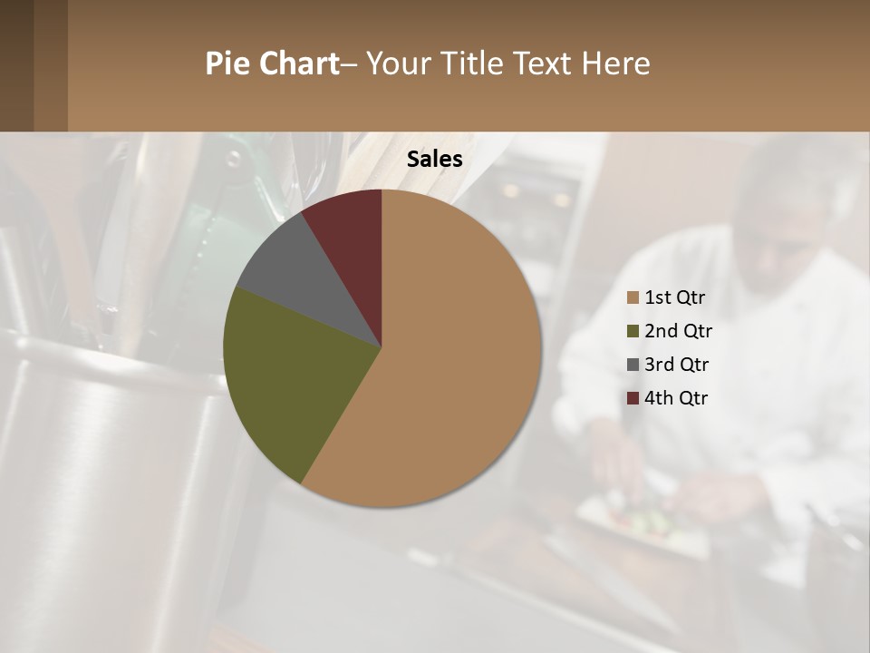 A Man In A Kitchen Preparing Food On A Plate PowerPoint Template