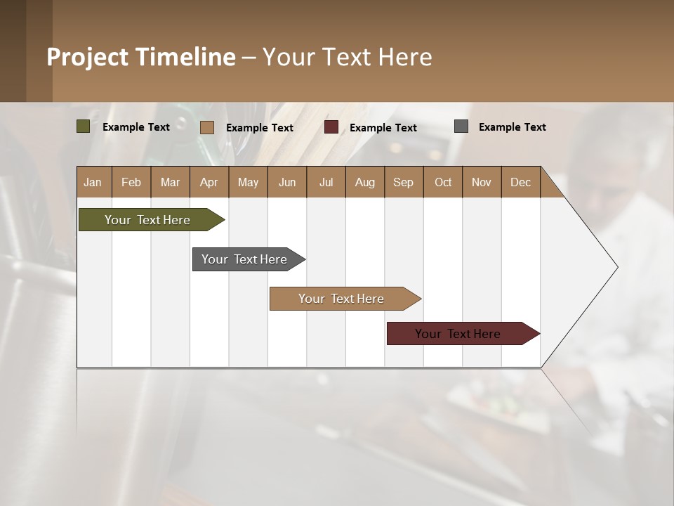 A Man In A Kitchen Preparing Food On A Plate PowerPoint Template