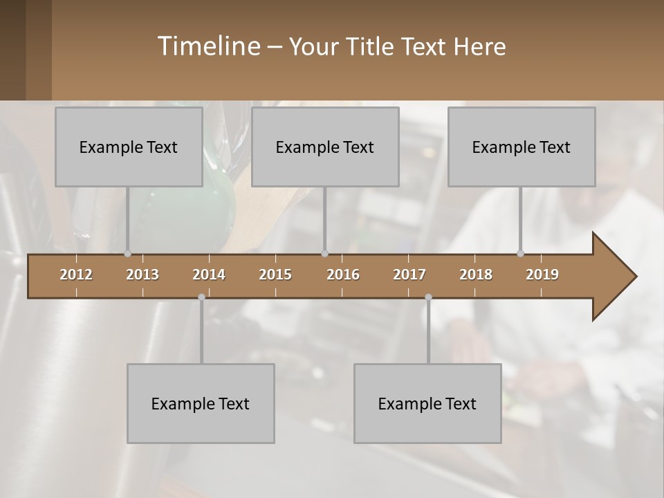 A Man In A Kitchen Preparing Food On A Plate PowerPoint Template