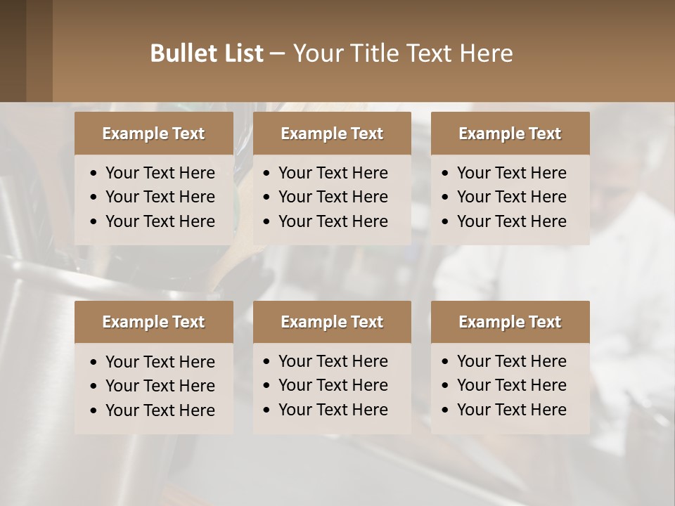 A Man In A Kitchen Preparing Food On A Plate PowerPoint Template