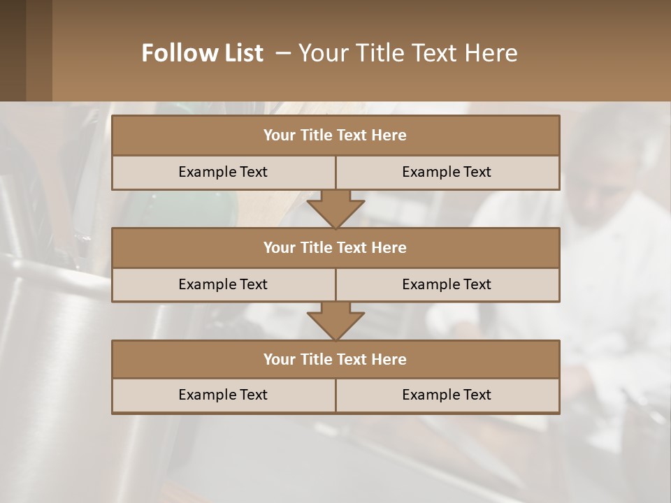 A Man In A Kitchen Preparing Food On A Plate PowerPoint Template