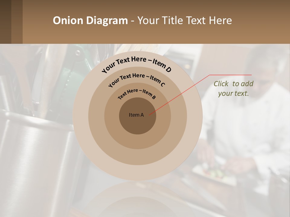 A Man In A Kitchen Preparing Food On A Plate PowerPoint Template