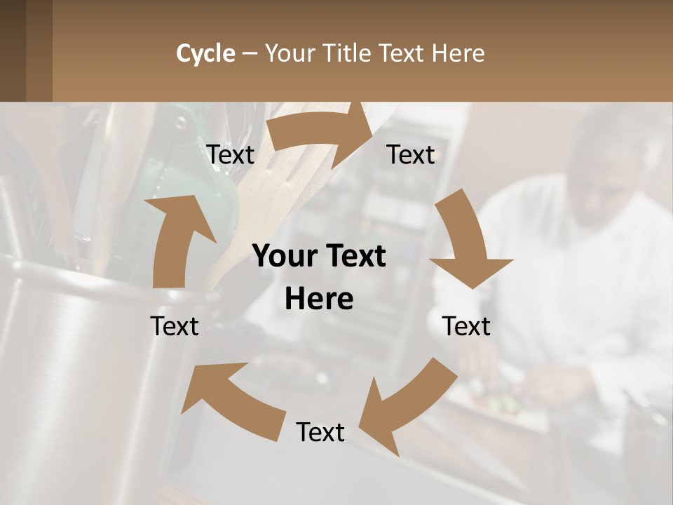 A Man In A Kitchen Preparing Food On A Plate PowerPoint Template