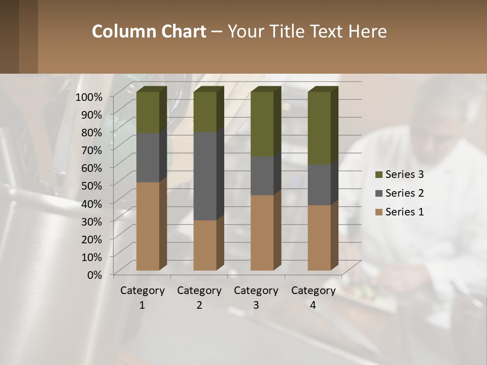 A Man In A Kitchen Preparing Food On A Plate PowerPoint Template