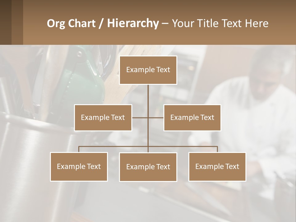 A Man In A Kitchen Preparing Food On A Plate PowerPoint Template