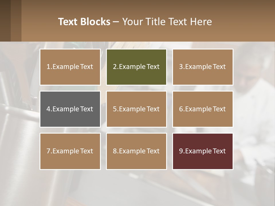 A Man In A Kitchen Preparing Food On A Plate PowerPoint Template