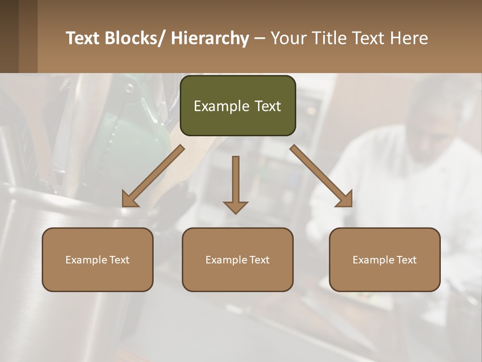 A Man In A Kitchen Preparing Food On A Plate PowerPoint Template
