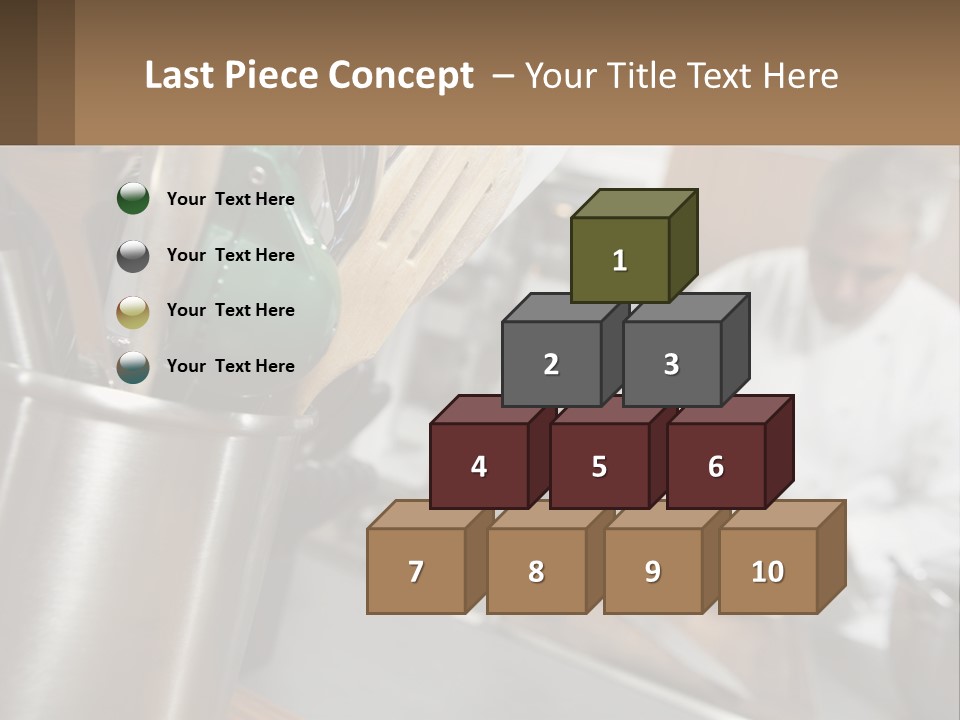A Man In A Kitchen Preparing Food On A Plate PowerPoint Template