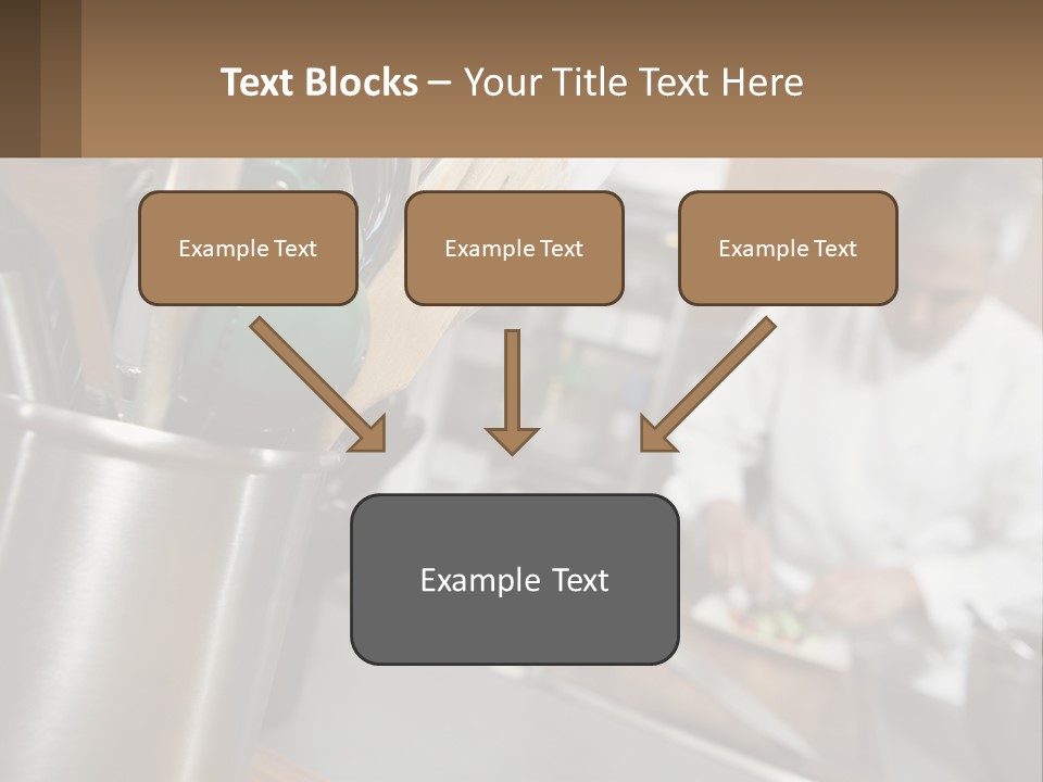 A Man In A Kitchen Preparing Food On A Plate PowerPoint Template