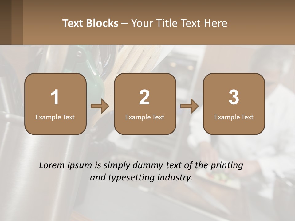 A Man In A Kitchen Preparing Food On A Plate PowerPoint Template
