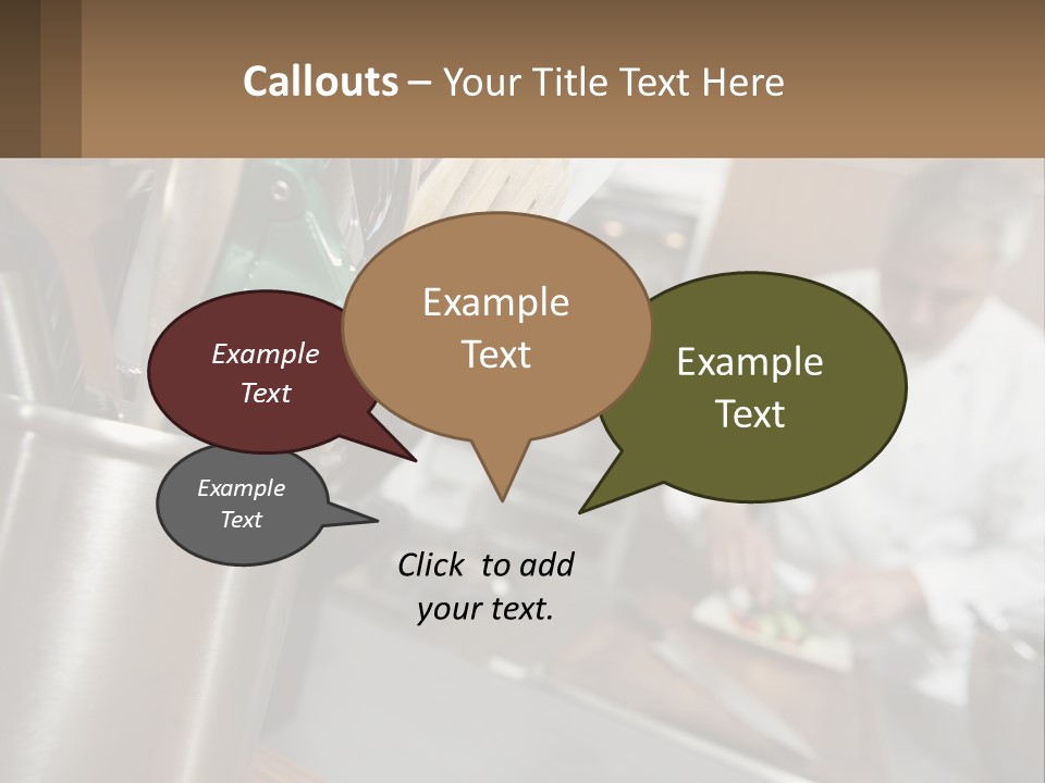 A Man In A Kitchen Preparing Food On A Plate PowerPoint Template