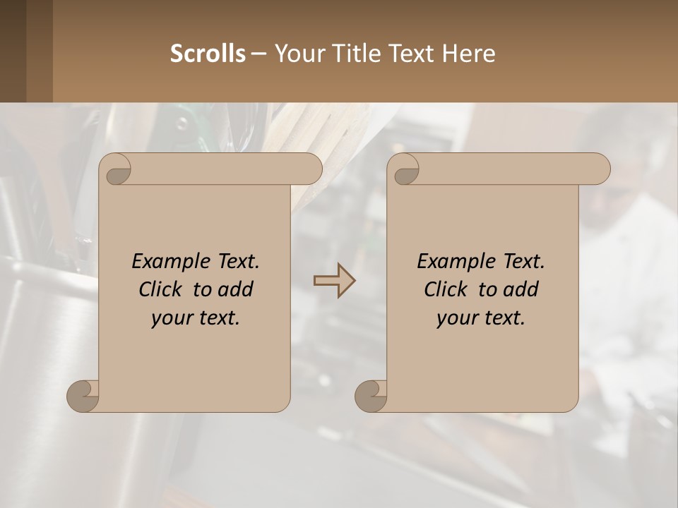 A Man In A Kitchen Preparing Food On A Plate PowerPoint Template
