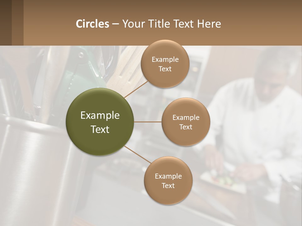 A Man In A Kitchen Preparing Food On A Plate PowerPoint Template