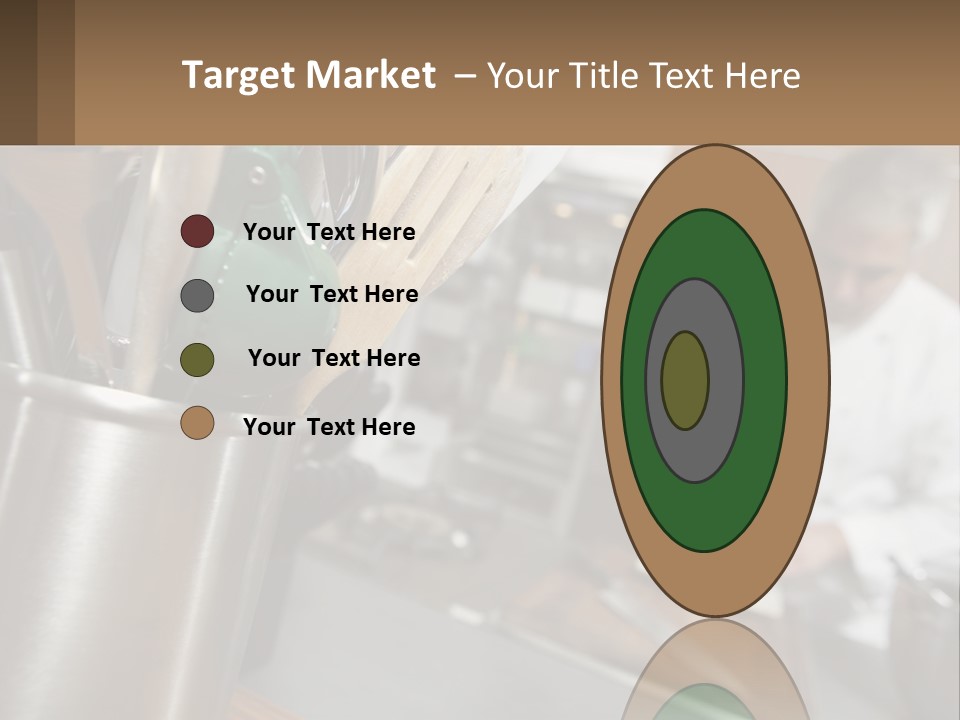 A Man In A Kitchen Preparing Food On A Plate PowerPoint Template