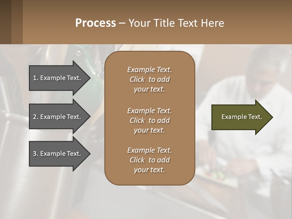 A Man In A Kitchen Preparing Food On A Plate PowerPoint Template