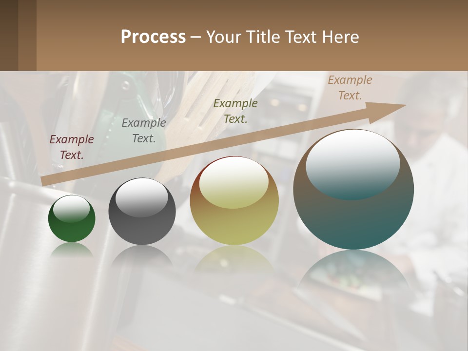 A Man In A Kitchen Preparing Food On A Plate PowerPoint Template