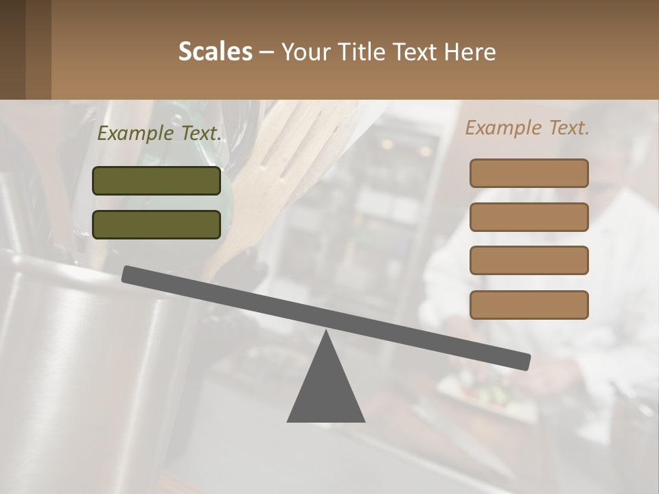 A Man In A Kitchen Preparing Food On A Plate PowerPoint Template
