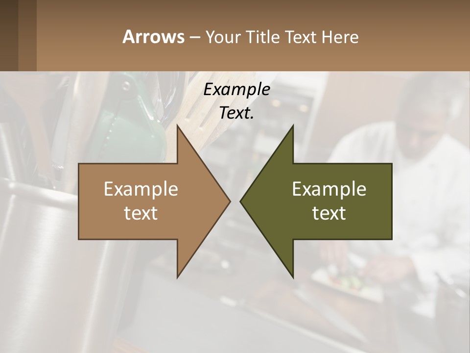 A Man In A Kitchen Preparing Food On A Plate PowerPoint Template