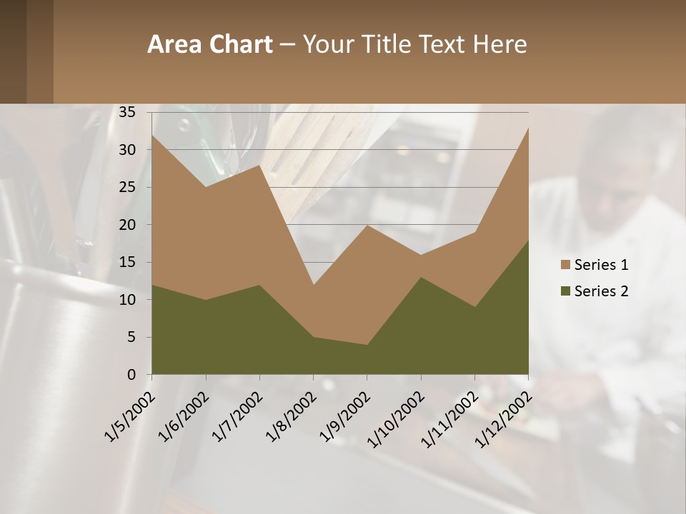 A Man In A Kitchen Preparing Food On A Plate PowerPoint Template