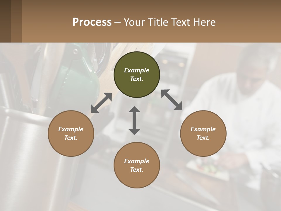 A Man In A Kitchen Preparing Food On A Plate PowerPoint Template