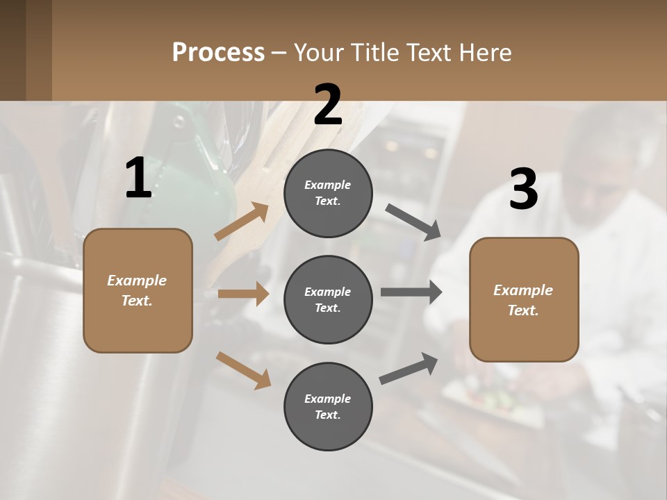 A Man In A Kitchen Preparing Food On A Plate PowerPoint Template