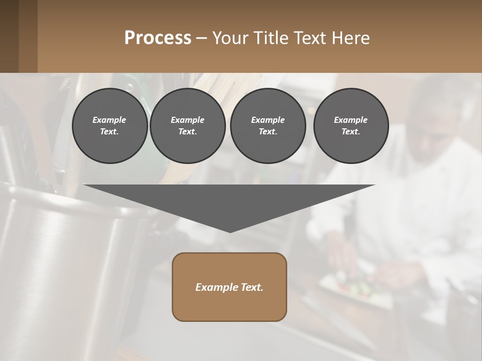 A Man In A Kitchen Preparing Food On A Plate PowerPoint Template