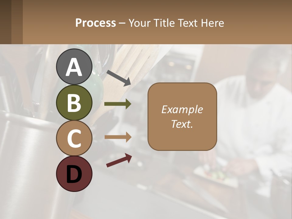 A Man In A Kitchen Preparing Food On A Plate PowerPoint Template
