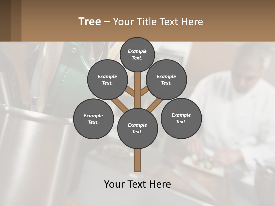 A Man In A Kitchen Preparing Food On A Plate PowerPoint Template