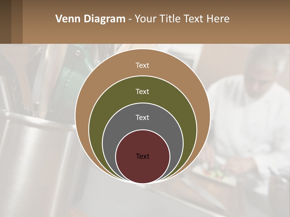 A Man In A Kitchen Preparing Food On A Plate PowerPoint Template