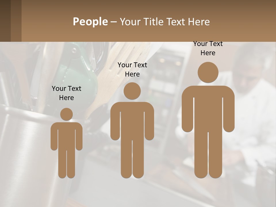 A Man In A Kitchen Preparing Food On A Plate PowerPoint Template