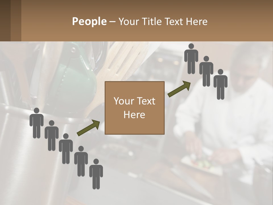 A Man In A Kitchen Preparing Food On A Plate PowerPoint Template