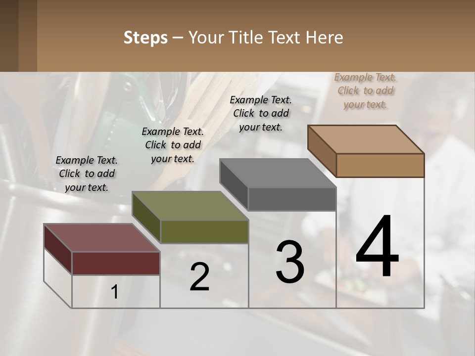 A Man In A Kitchen Preparing Food On A Plate PowerPoint Template