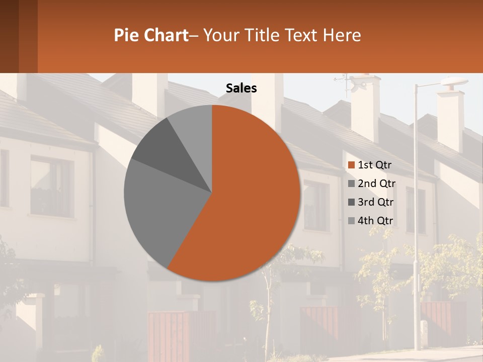 A Row Of White Houses With Brown Trim PowerPoint Template