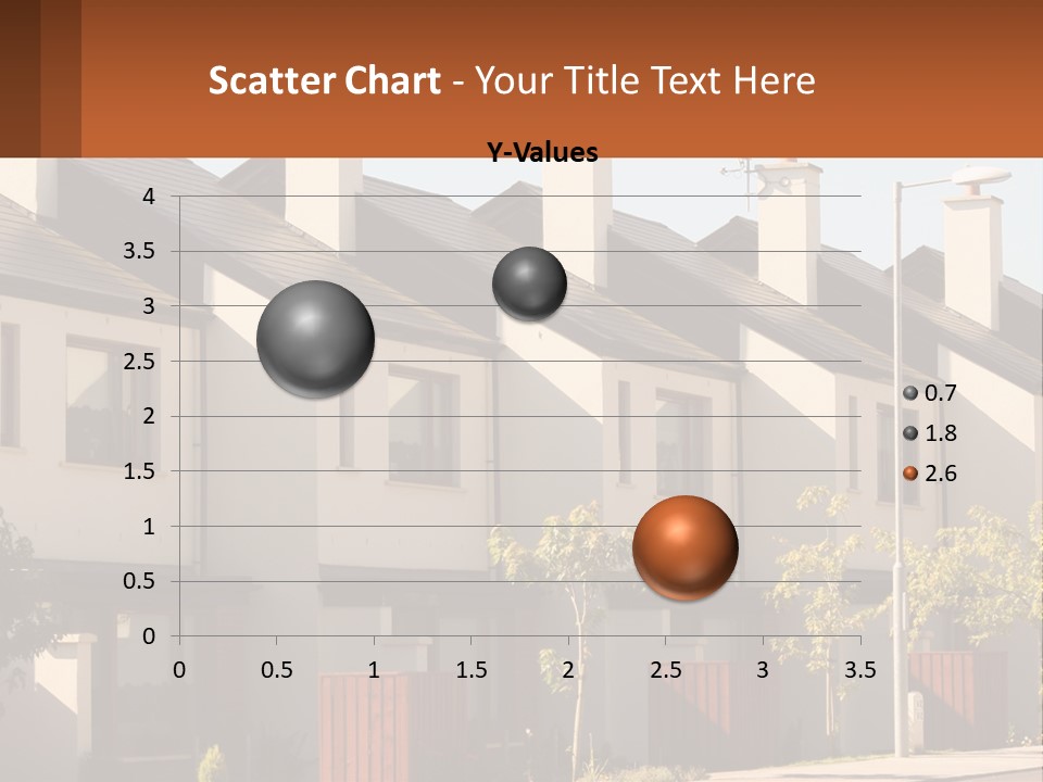 A Row Of White Houses With Brown Trim PowerPoint Template