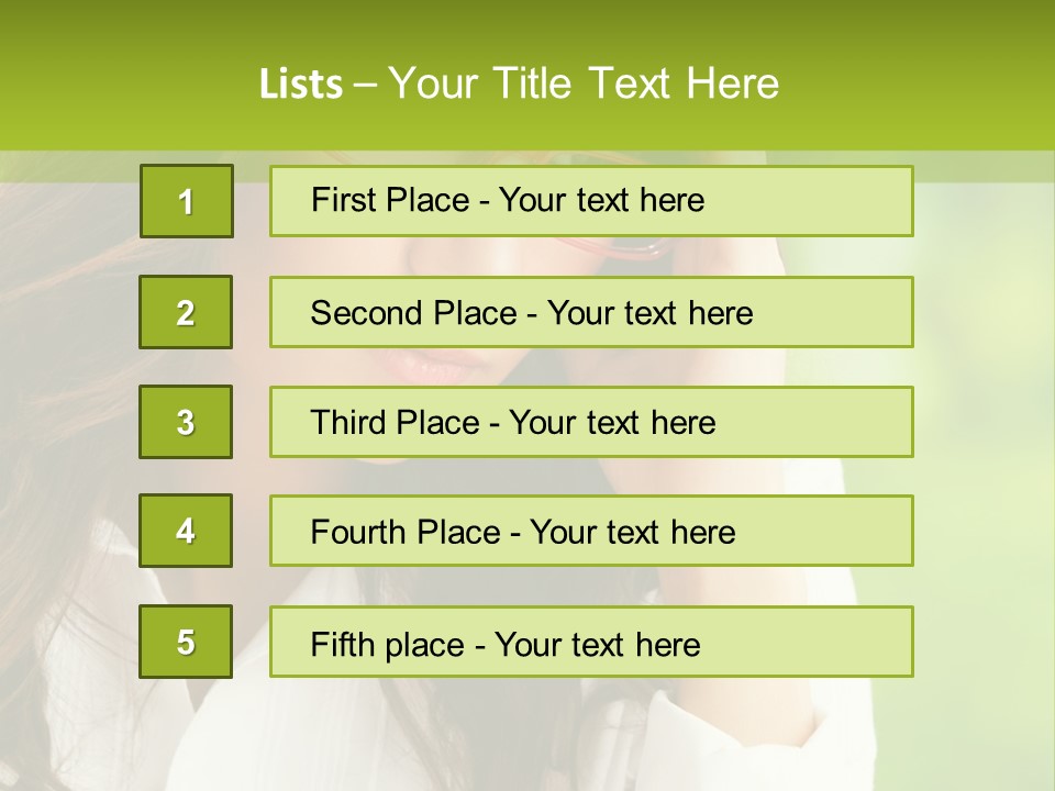 A Woman With Red Glasses Is Holding Her Head PowerPoint Template