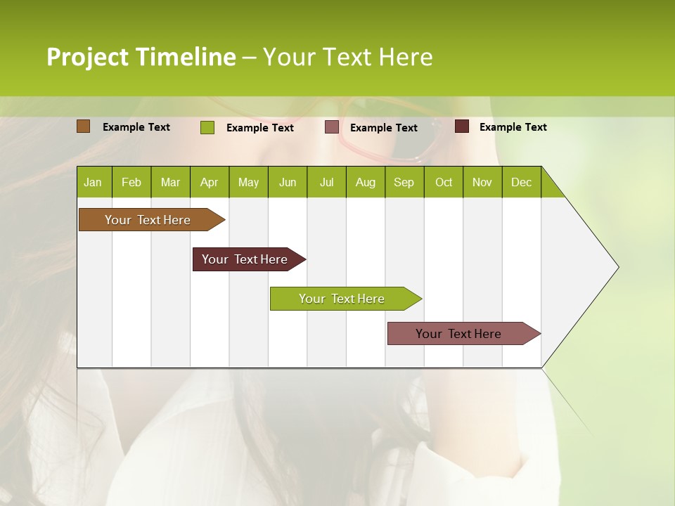 A Woman With Red Glasses Is Holding Her Head PowerPoint Template